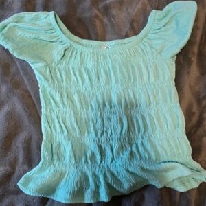 Aqua Short Sleeve Kids Top